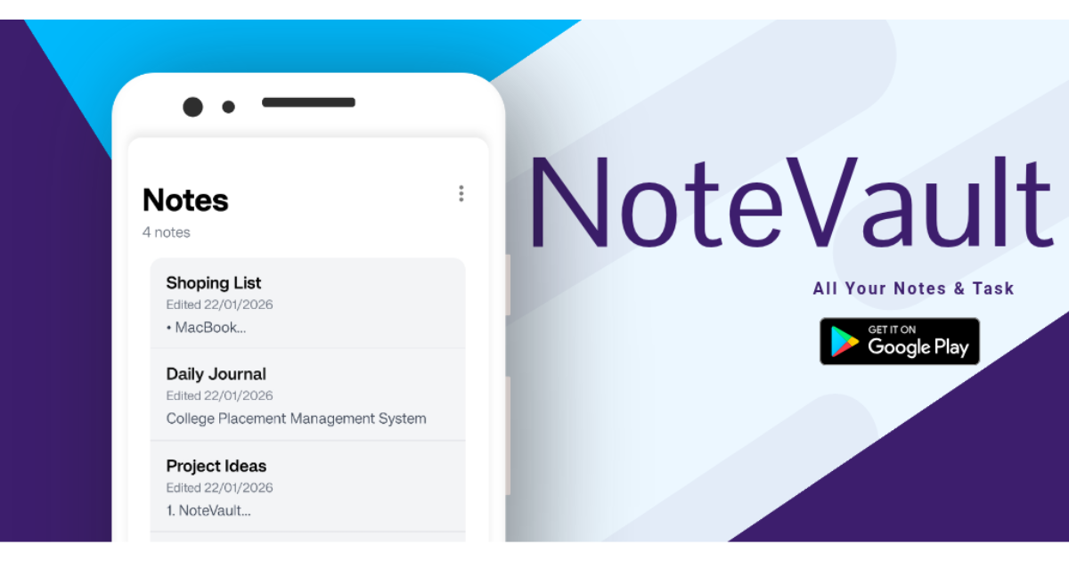 NoteVault – Secure Notes & Todo App